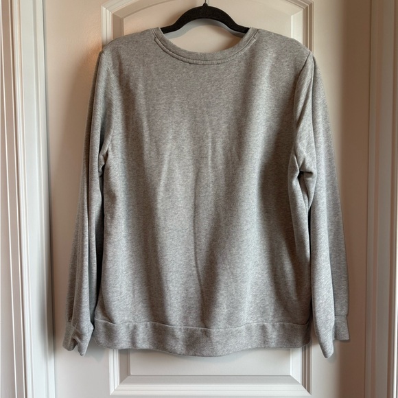 LOFT Gray Embellished Long Sleeve Top - Picture 3 of 6